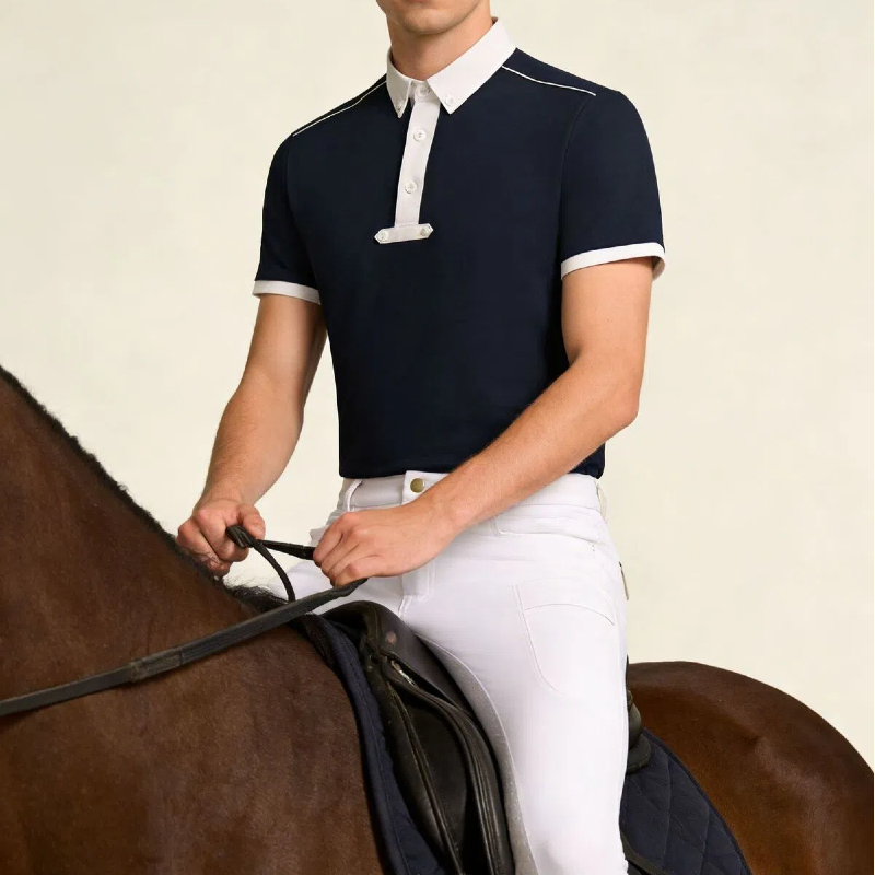 Polo Shirt Equestrian - Summer Men's Equestrain Polo Shirt Breathable