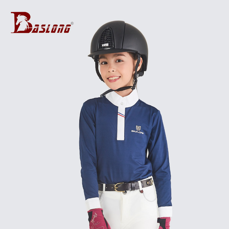 Polo Shirt Equestrian - Baslong Equestrian Long Sleeve Kids Summer