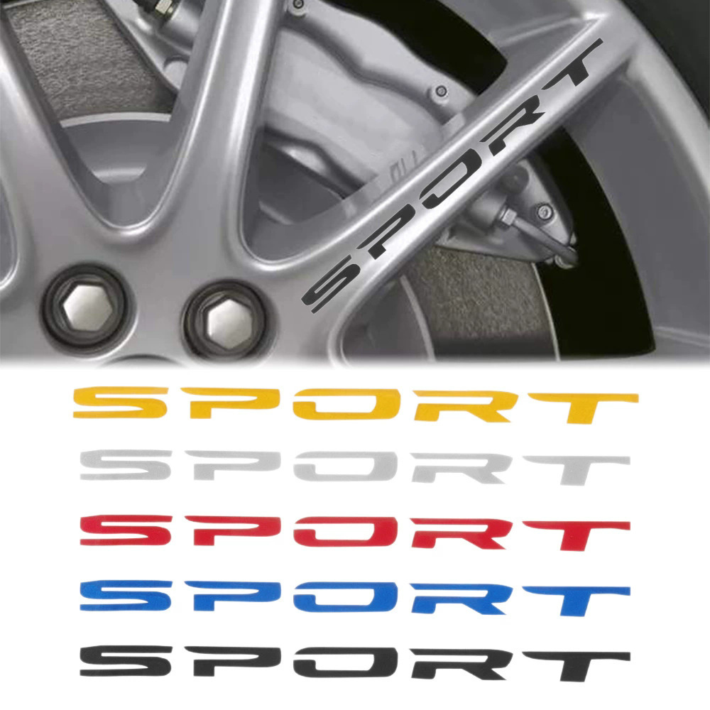 Outdoor Sport Logo - Fashion 4pc Car Stickers Wheels Rims
