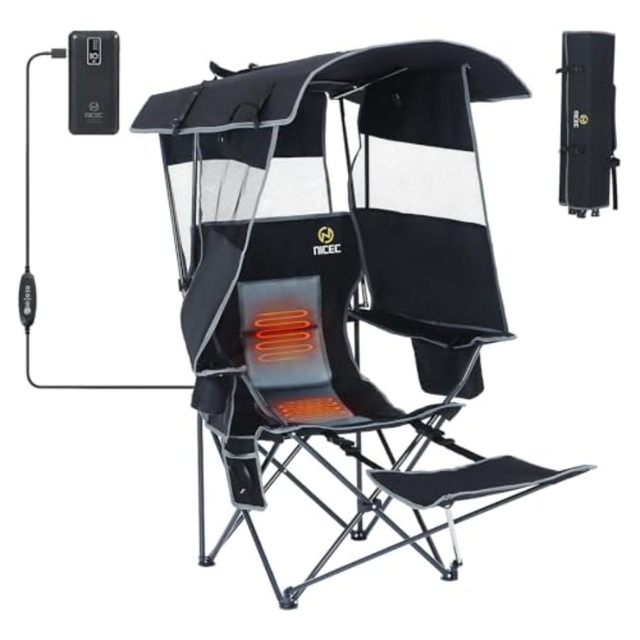 Chair with Canopy, Heated Camp - Outdoor Sports Umbrella recensione e prezzo