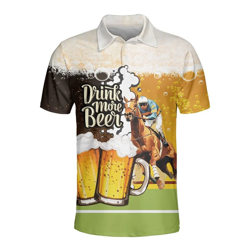 3D Printed Hawaiian Beer Polo  - Polo Shirt Equestrian recensione e prezzo
