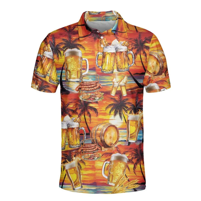 3D Printed Hawaiian Beer Polo  - Polo Shirt Equestrian recensione e prezzo