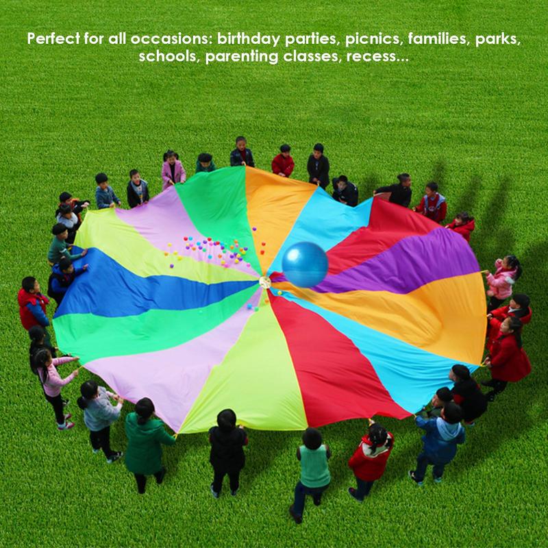 Rainbow Parachute For Kids Spo - Outdoor Sports Umbrella recensione e prezzo