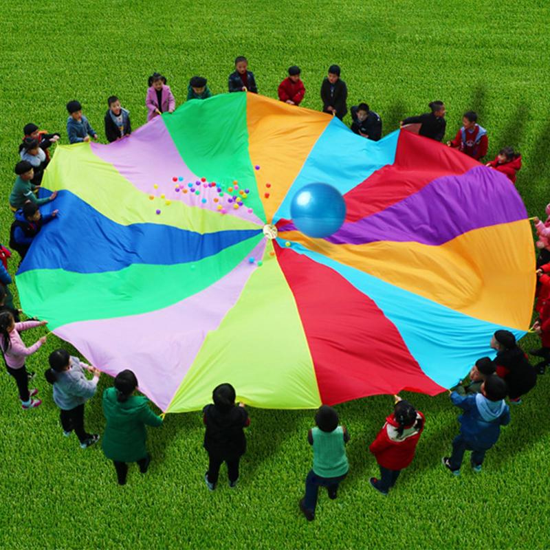 Rainbow Parachute For Kids Spo - Outdoor Sports Umbrella recensione e prezzo