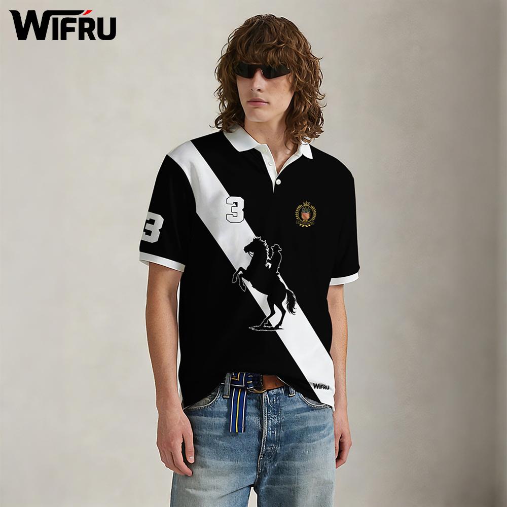 New Black And White Stripe Pol - Polo Shirt Equestrian recensione e prezzo
