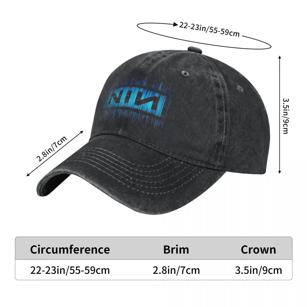 Dark Blue NIN Retro Logo Nine  - Outdoor Sport Logo recensione e prezzo