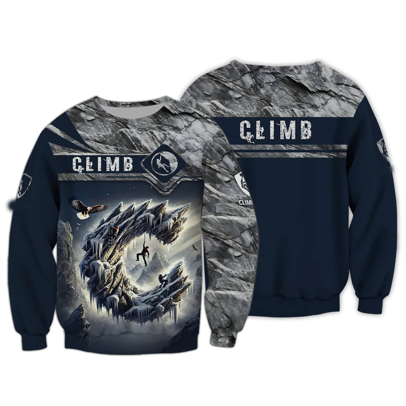 Men's 3D Climbing Print T Shir - Outdoor Sport Club recensione e prezzo