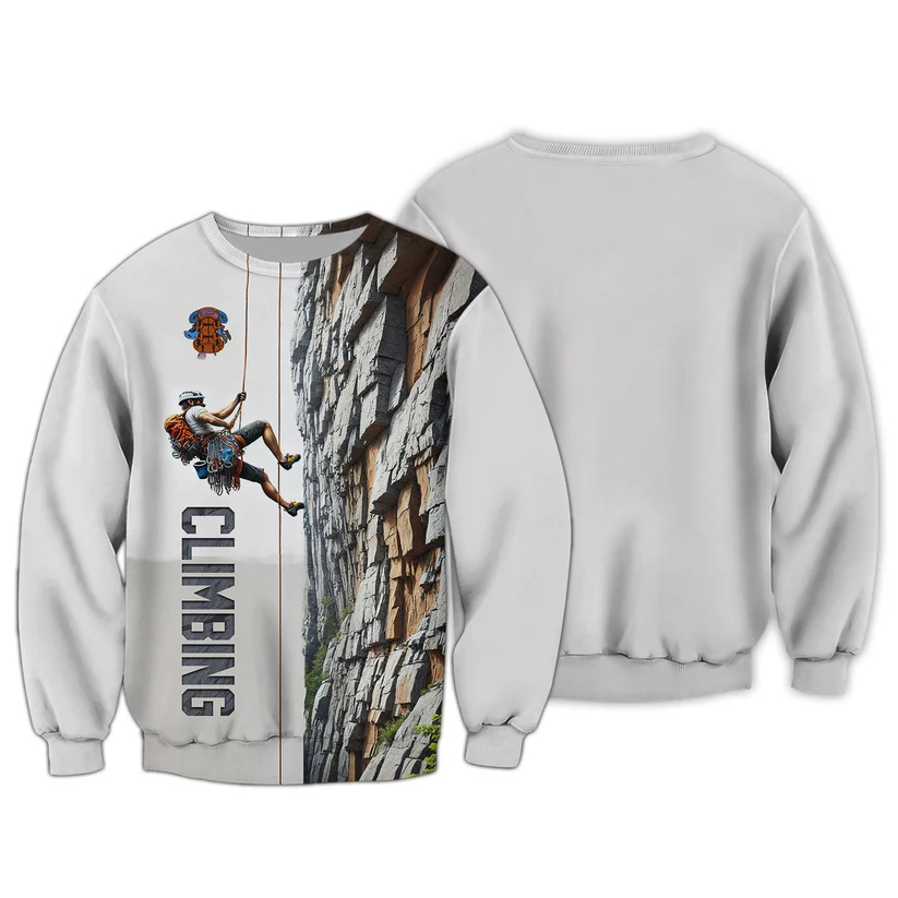 Men's 3D Climbing Print T Shir - Outdoor Sport Club recensione e prezzo