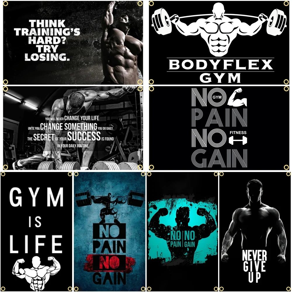 GYM Flag Message Signs Slogan  - Outdoor Sport Club recensione e prezzo